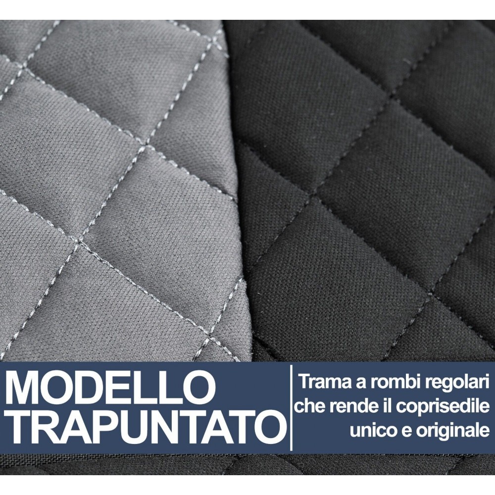 INZU Set Coprisedili Auto Pelle PU 5 Posti – Nero E Rosso Con Motivo Coniglio – Universale Per Berlina E SUV