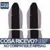 Coprisedili In Ecopelle Smart Fortwo - Prima Serie W450 (1998-07) - Bicolore Rosa - Bianco