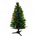 Albero Di Natale Con Fibra Ottica Multicolor 120cm 138 Punte