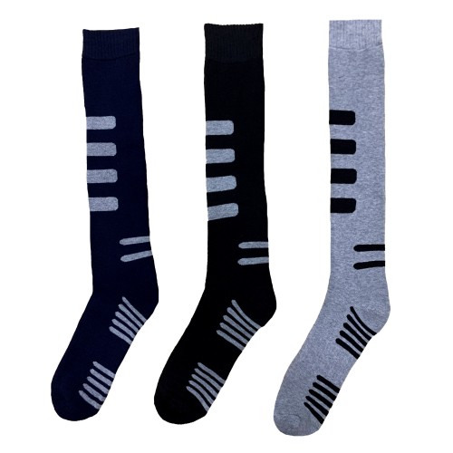 PACK 12 CALZETTONI UOMO MODELLO ALTO TAGLIA 40/46 FANTASIA LINEE LATERALI IN COTONE