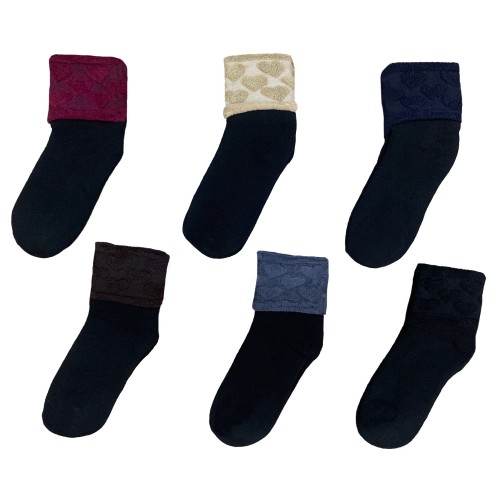 SET 12 PAIA CALZINI INVERNALI CON BORDO CUORICINI TG:35/41 MOD:WA-528 SET 12 PAIA CALZINI INVERNALI CON BORDO CUORICINI TG:35/41 MOD:WA-528