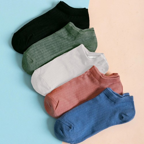 Set Da 12 Paia Di Calzini In Cotone Colorato Tg:35-40