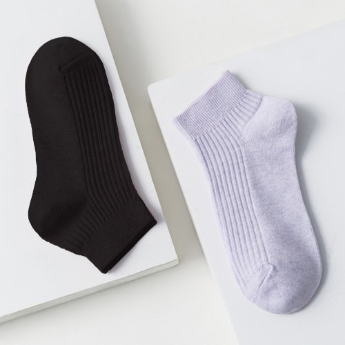 Set Da 12 Paia Di Calzini In Cotone Semplici Da Uomo e Donna  Collo Basso Tg: 35-40 o 40-46 