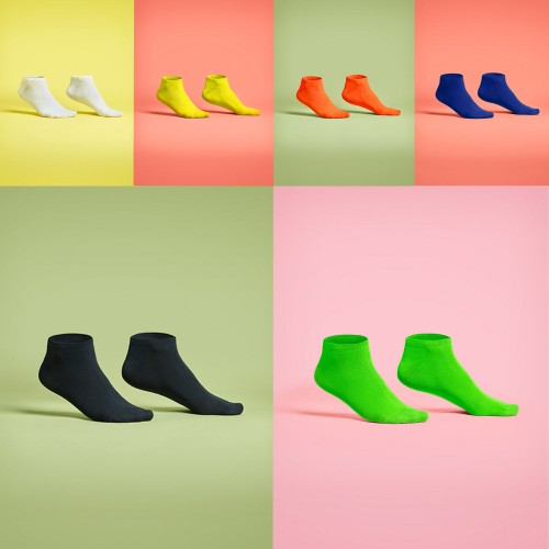 Set Da 12 Paia Di Calzini In Cotone Fluo Uomo Tg: 40-46 Modello: M799 Set Da 12 Paia Di Calzini In Cotone Fluo Uomo Tg: 40-46 Modello: M799