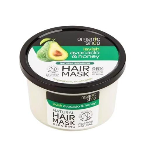 Hair Mask Natural Avocado & Honey Maschera Riparatrice Per Capelli 98% Naturale