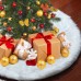 Gonna Per Albero Di Natale 80cm In Pelliccia Sintetica Per Decorazione Di Festa Di Natale