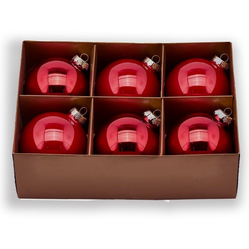 Set 6 Palline Di Grandi Dimensioni Per Decorare Il Tuo Albero In Rosso Natalizio 