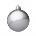 Set 12 Palline In Plastica 6 cm Varie Tonalità Di Argento Varie Fantasie Con Laccetti Inclusi  