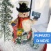 Teca Tema Natalizio Con Pupazzo Di Neve E Neve Con Musica Natalizia
