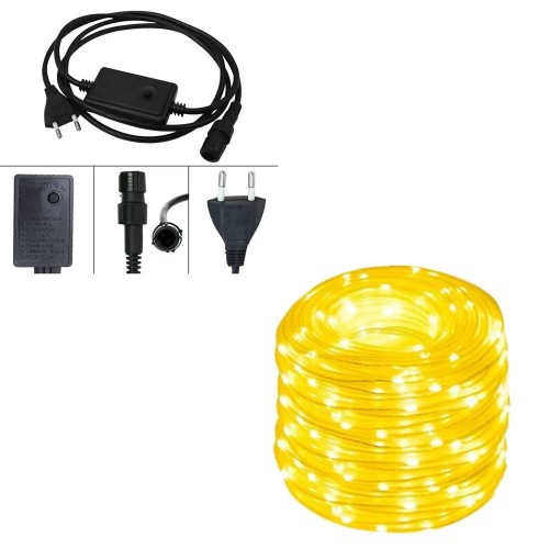 TUBO LUMINOSO PER ADDOBBI NATALIZI O FESTE CON CONTROLLER 8 TIPI DI GIOCHI LUMINOSI BIANCO CALDO 10mt TUBO LUMINOSO PER ADDOBBI NATALIZI O FESTE CON CONTROLLER 8 TIPI DI GIOCHI LUMINOSI BIANCO CALDO 10mt