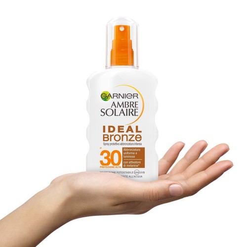 GARNIER AMBRE SOLAIRE IDEAL BRONZE SPRAY PROTETTIVO ABBRONZATURA INTENSA IP 30 PROTEZIONE ALTA 200ml - 9494