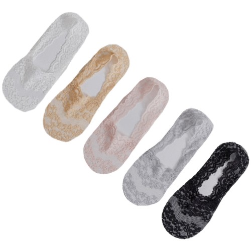 SET SALVAPIEDI DONNA MERLETTATI TRASPIRANTI E ANTISCIVOLO COLORI VARI COLORI MOD: CW-39