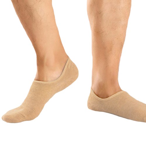 12 Paia Di Calzini Fantasmini Uomo Traspiranti Con Tallone Rinforzato Al Tallone BEIGE Misura Unica 40-46