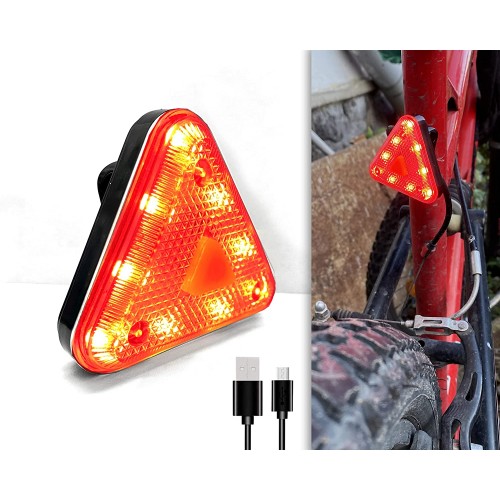 Luce Posteriore USB Ricaricabile per Bicicletta Fanale Posteriore Impermeabile per Bici Super Luminoso Durata fino a 6 Ore