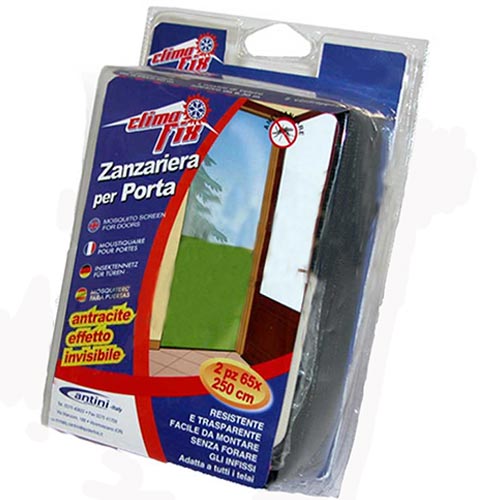 Zanzariera Per Porta Antracite 2pz 65x250cm Zanzariera Per Porta Antracite 2pz 65x250cm