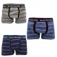 Pack 6 Boxer Bimbo Navigare Con Fantasia A Righe Grigio Scuro Navy E Jeans 814zb