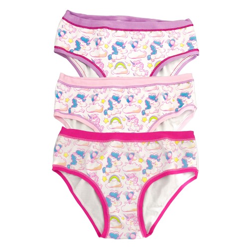 Pack 6 Slip Bimba Stampa Unicorni Intimy Girl In Cotone Colori Assortiti B407