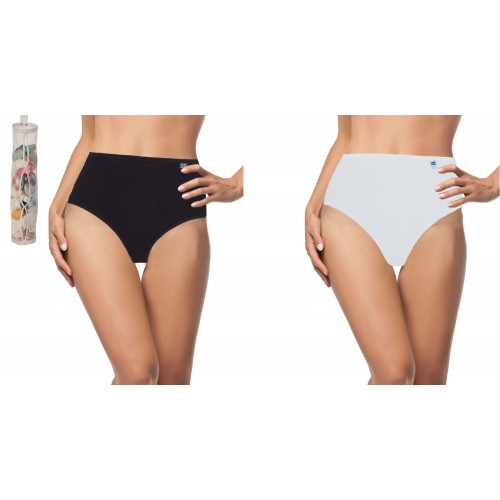 Pack 6 Slip Donna Culotte Vita Alta Snelly + Organizer Calzini Omaggio E396