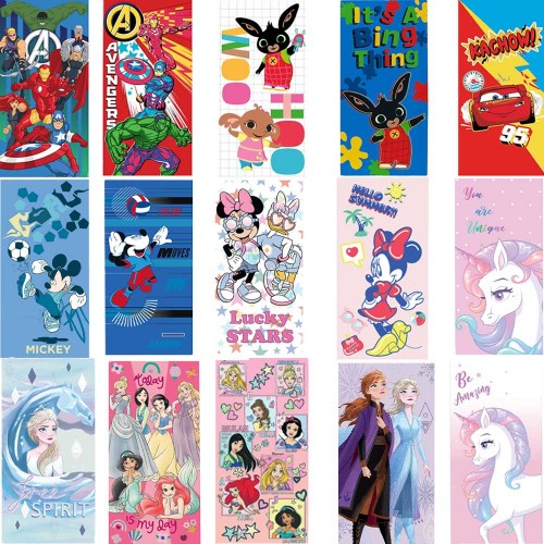 Telo Mare Bimbo Bimba Varie Fantasie Selezionabili In Microspugna 140x70cm