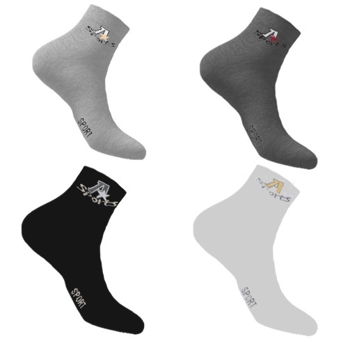 SET 12 CALZINI UOMO ALLA CAVIGLIA A-SPORT IN COTONE FANTASIA RIGA STRETTA TAGLIA 41-46 MOD. D101