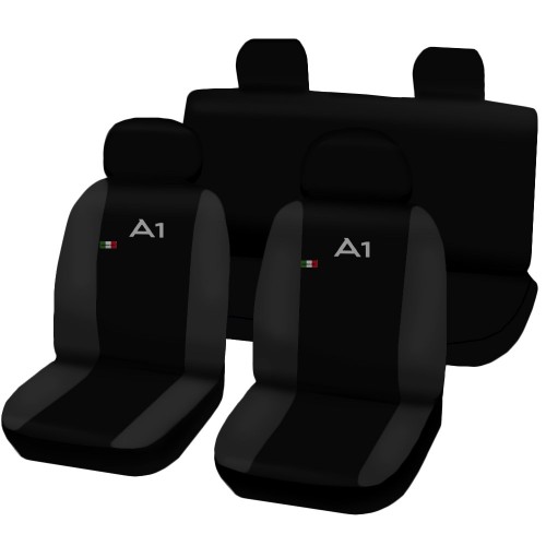 Coprisedili Audi A1 Bicolore Nero - Grigio Scuro