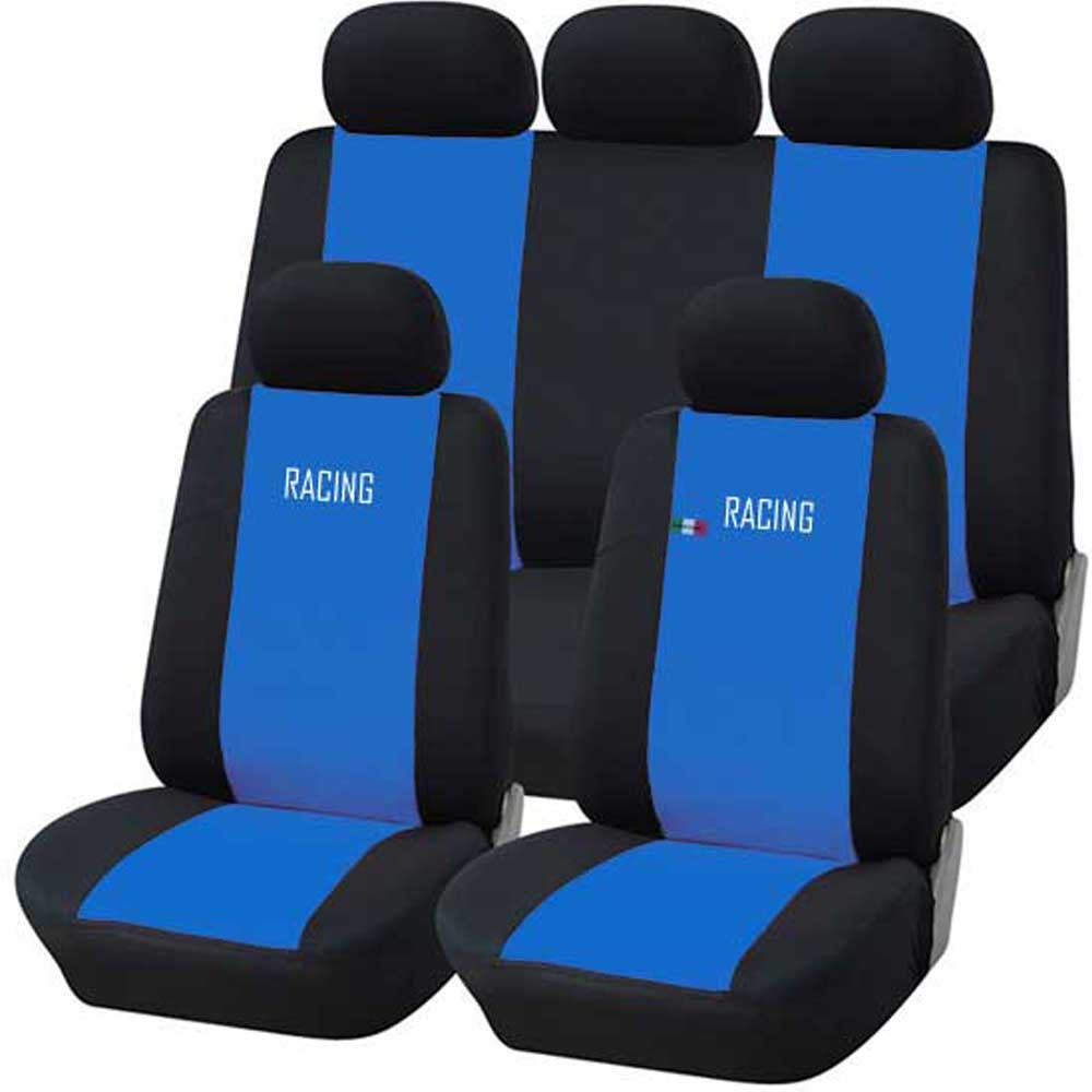 Lupex Shop Coprisedili coppia anteriore universali in poliestere adattabili a tutte le auto con sedili standard modello R1 Grigio