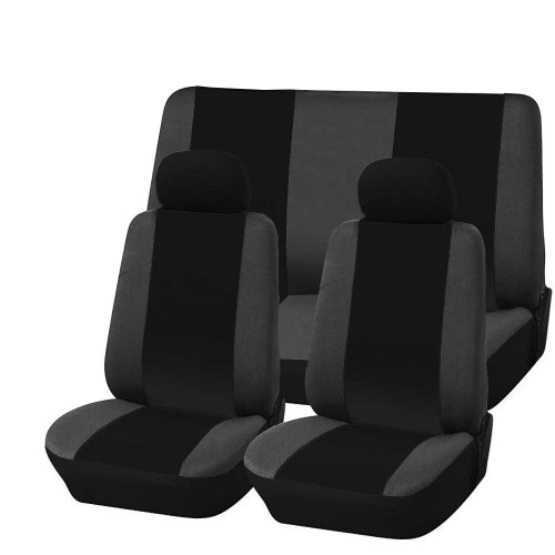 Coprisedili Per Auto Medio - Piccole Bicolore Nero-grigio Scuro Coprisedili Per Auto Medio - Piccole Bicolore Nero-grigio Scuro