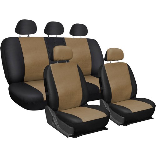 Coprisedili Universali In Ecopelle Fango - Nero Coprisedili Universali In Ecopelle Fango - Nero