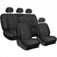 Coprisedili Universali In Ecopelle Grigio Scuro - Nero