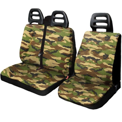 Coprisedili Per Furgone 3 Posti Cotone Mimetico Classico - Cintura Alta Coprisedili Per Furgone 3 Posti Cotone Mimetico Classico - Cintura Alta