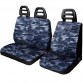 Coprisedili Per Furgone 3 Posti Cotone Mimetico Blu - Cintura Bassa