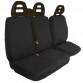 Coprisedili Per Furgone 3 Posti Cintura Alta - Cotone Trapuntato Nero