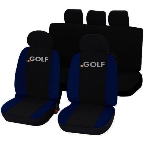 Coprisedili Golf Bicolore Nero - Blu Scuro Coprisedili Golf Bicolore Nero - Blu Scuro