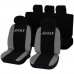 Coprisedili Golf Bicolore Nero - Grigio Chiaro