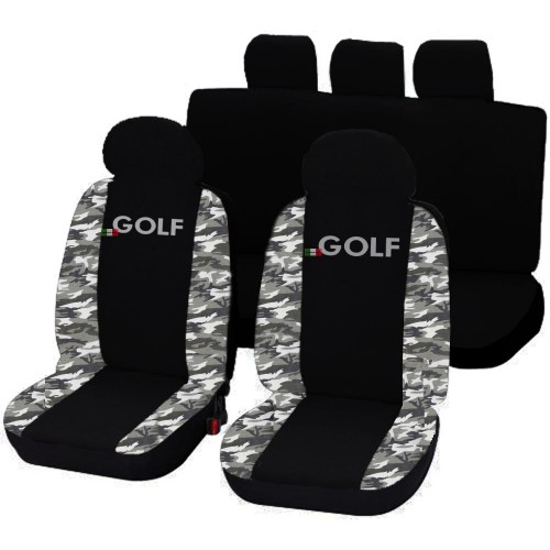 Coprisedili Golf Bicolore Nero - Mimetico Chiaro Coprisedili Golf Bicolore Nero - Mimetico Chiaro