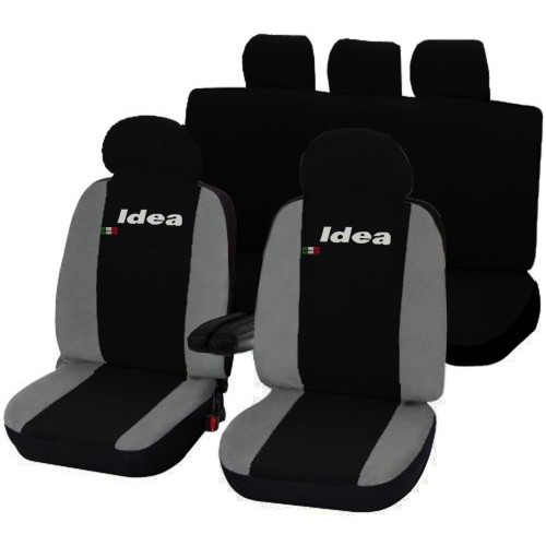 Coprisedili Compatibili Per Idea Bicolore Nero - Grigio Chiaro Coprisedili Compatibili Per Idea Bicolore Nero - Grigio Chiaro