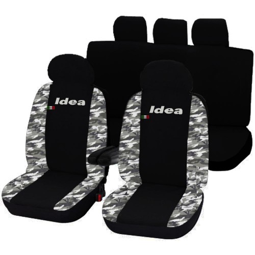 Coprisedili Compatibili Per Idea Bicolore Nero - Mimetico Chiaro Coprisedili Compatibili Per Idea Bicolore Nero - Mimetico Chiaro