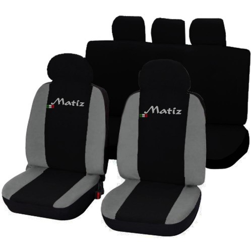 Coprisedili Chevrolet Matiz 5 Porte Bicolore Nero - Grigio Chiaro Coprisedili Chevrolet Matiz 5 Porte Bicolore Nero - Grigio Chiaro