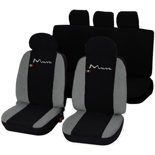 Coprisedili Lancia Musa Bicolore Nero - Grigio Chiaro Coprisedili Lancia Musa Bicolore Nero - Grigio Chiaro