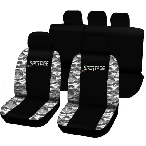 Coprisedili Kia Sportage Bicolore Nero - Mimetico Chiaro