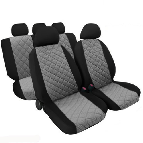 Coprisedili Trapuntati Bicolore - Grigio Coprisedili Trapuntati Bicolore - Grigio