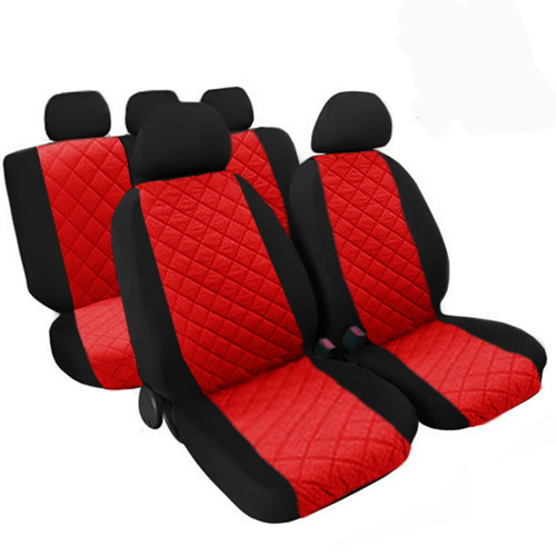 Coprisedili Trapuntati Bicolore - Rosso Coprisedili Trapuntati Bicolore - Rosso