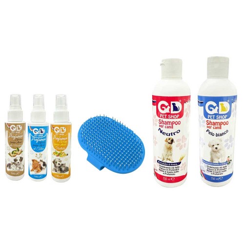 GD Pet Shop - Shampoo o profumo a scelta con spazzola in omaggio