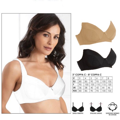 Reggiseno Coconuda art. Margherita strutturato senza ferretto, tessuto poliestere, senza imbottitura, 3 colori disponibili, varie taglie a scelta Reggiseno Coconuda art. Margherita strutturato senza ferretto, tessuto poliestere, senza imbottitura, 3 colori disponibili, varie taglie a scelta