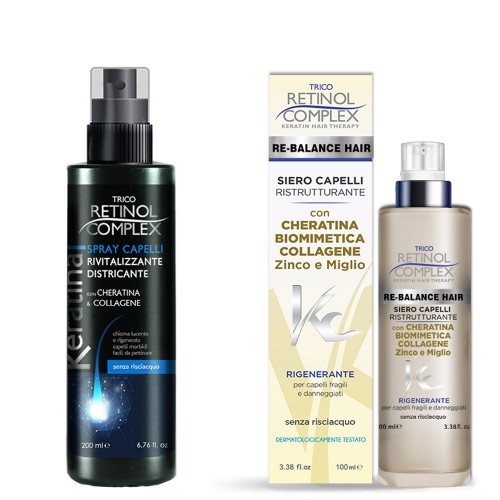 RETINOL COMPLEX SPRAY E SIERO PER CAPELLI ALLA CHERATINA E COLLAGENE RETINOL COMPLEX SPRAY E SIERO PER CAPELLI ALLA CHERATINA E COLLAGENE