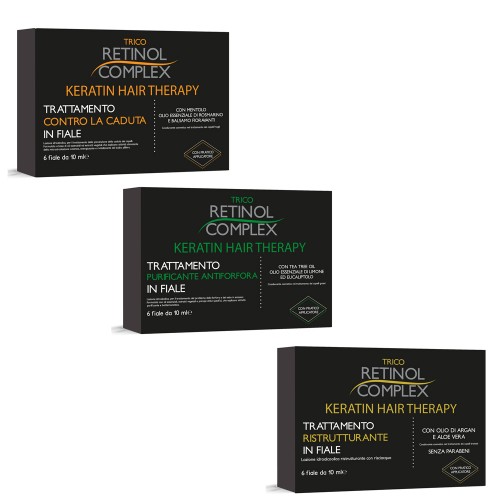 KERATIN COMPLEX FIALE PER CAPELLI ANTICADUTA, RISTRUTTURANTE O ANTIFORFORA A SCELTA