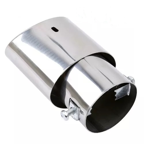 Tubo Di Scarico Rotondo Dritto Posteriore In Acciaio Inossidabile Cromato Universale