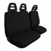 Coprisedili Per Furgone 3 Posti Cintura Bassa - Cotone Trapuntato Nero