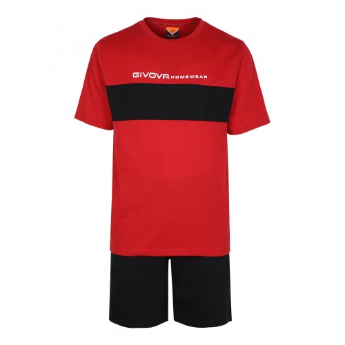 Completo Givova  corto da uomo iin cotone  con due variazioni di colore  taglie  da m a xxl