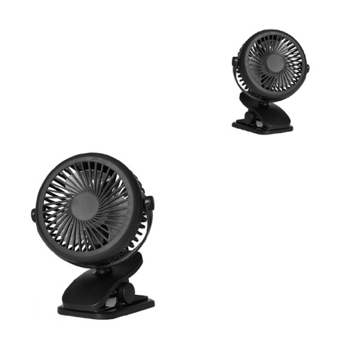 Ventilatore USB, Mini Ventilatore USB Portatile con Clip, Rotazione di 360 °  Ventilatore da Tavolo Silenzioso 